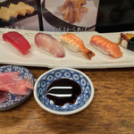 活兵衛 - バルメニュー「お寿司4カンが、5カンになってた( ´ ▽ ` )ﾉ」