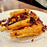 湖南人家 - 20251009有頭大海老の香り揚げ唐辛子炒め（ハーフ）979円