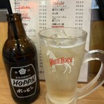 立ち呑み晩杯屋 - ドリンク写真:ホッピー　白セット