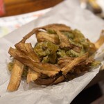 渋谷 てやん亭" - ゴーヤとゴボウチップス