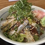 魚華 - 鯖と鰯の二色漬け丼