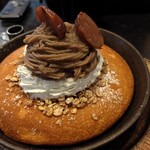 梟書茶房 - モンブランパンケーキ（期間限定メニュー）