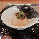 てんぷら 一心 - 蕪のきのこ味噌