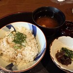 ふっかん - ちりめん飯　赤だし　香物