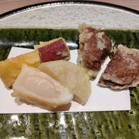 天冨良 麻布よこ田 新宿別邸 - さつま芋・帆立・椎茸