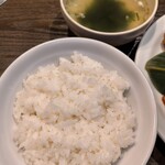 焼肉 北砂トラジ - ランチのライスとスープ