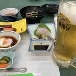 宇恵喜 - 鮭の焼き物、はじかみ、酢蓮根