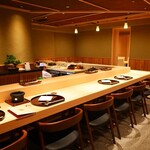 梅田 すし継 - カウンター席