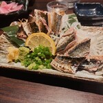 地どりと旬彩 きらく 季樂 - 秋刀魚の炙り刺し