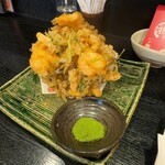 手打そば 一の梅 - かき揚げ