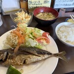 があべら - 料理写真:真鯵の唐揚げ定食