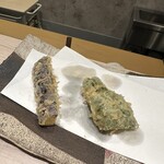 てんぷら 千の種 - ナスとピーマン