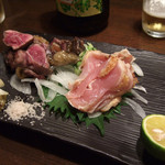 ココロ - 近江しゃもタタキ盛り合せ2014.11