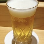 京都 鮨 まつもと - グラスビール