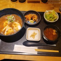 豆家 のりのり - 段戸牛とうふ丼セット(税込1,100円)
