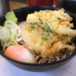 かめや - 冷し天玉そば＠税込560円