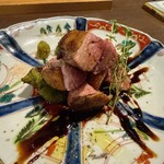 炭火と酒と肴 七福八郎 - 近江鴨　どれつけても美味しかった