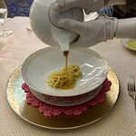 SALONE TOKYO - 京都府亀岡産七谷地鶏と海老のブロード