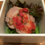 Miyazakiryouri Mansaku - お通しの焼いた鶏肉