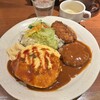 トンコパン - レディースセット、ハンバーグとチキンカツ