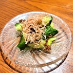 食堂 はつかなる - ちりめん山椒たたき胡瓜