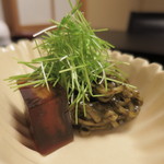 煮鮑のゼリー寄せとうどん