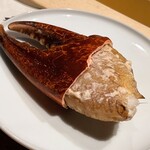 温石 - 1kg超えの地物のどうまん蟹。浜名湖が有名ですが焼津沖です網にかかりました。その親指です