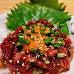 個室居酒屋 いろり - 桜ユッケアップ