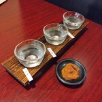 炭火焼 鈴 - お勧め日本酒飲み比べ