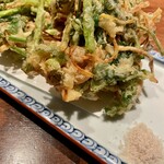 酒と肴 ててて - 浅利と芹のかき揚げ