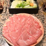 しゃぶ亭 - 豚しゃぶ定食(肉トリプル240g 1,617円)