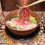 しゃぶ亭 - 豚しゃぶ定食(肉トリプル240g 1,617円)