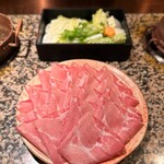 しゃぶ亭 - 豚しゃぶ定食(肉トリプル240g 1,617円)