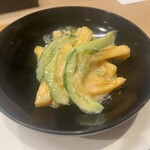 うを徳 - 柿ときゅうりの胡麻和え