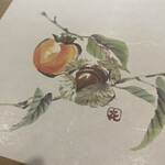うを徳 - テーブルマットは「柿と栗」
