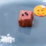 プレゼンテ スギ - 2025.10 High ＆ Low ステーキ（アントシカダのコオロギ醤と蜂蜜と山崎12年を塗った八千代黒牛ヒレ）