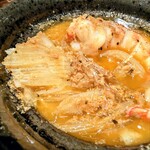 アカ - 車海老とフカヒレのアヒージョ