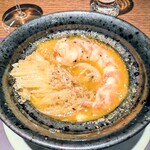 アカ - 車海老とフカヒレのアヒージョ