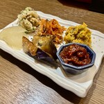 自家製麺 麺や ひなた - おまかせ前菜6種