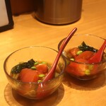 こころや - 群馬産トマトとじゅん菜の酢の物