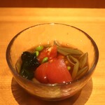 こころや - 群馬産トマトとじゅん菜の酢の物アップ