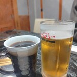 焼肉 百福食堂 - 黒ウーロン　生大で乾杯！税込み450円、950円 