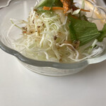 カレーハウス MINAMI - 付け合わせのサラダ。オリジナルドレッシングで美味しい。