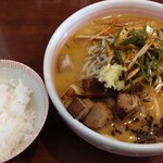 麺屋 おざわ - 生姜付みそらーめんとライス(小)