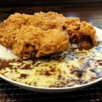 黄金マッハカレー - ⑫の並盛唐揚げ二枚のせ