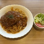 サントス珈琲店 - ハンバーグスパゲッティセット1590円