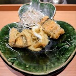 日本料理 晴山 - 対馬の穴子　焼き茄子のソース