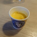 ピザとハムと時々ワイン ボンジョルノ食堂 - つきだし（かぼちゃスープ）