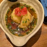 魚沼釜蔵 ぽんしゅ館 - イチジクの揚げ出し　¥590 税抜