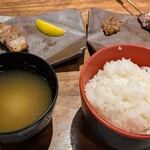 魚沼釜蔵 - ご飯¥300 味噌汁¥90 バラ¥460 ハラミ¥490 税抜